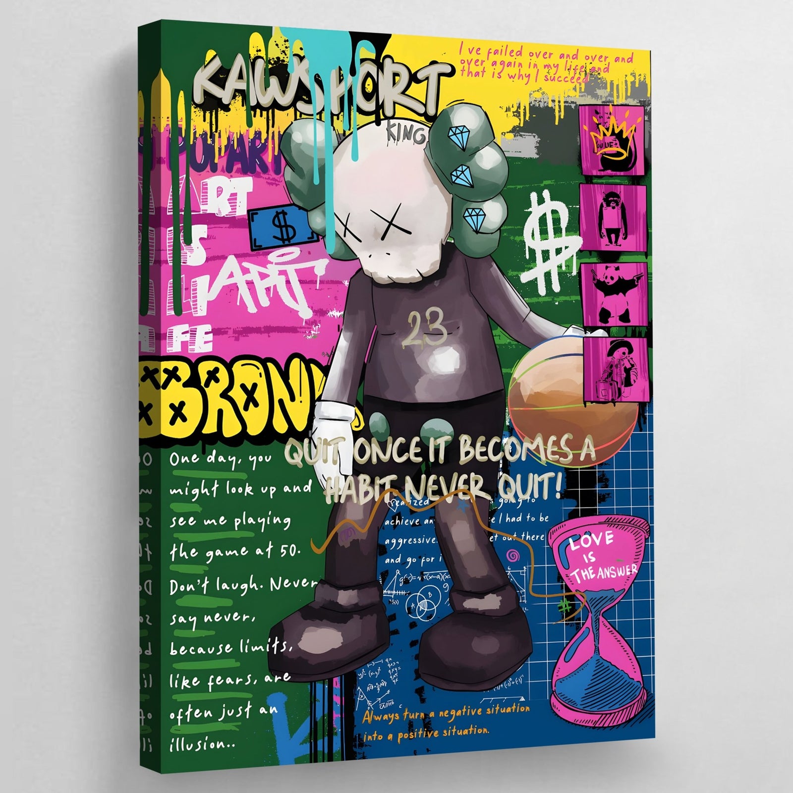 Tableau Kaws Basketball - The Art Avenue