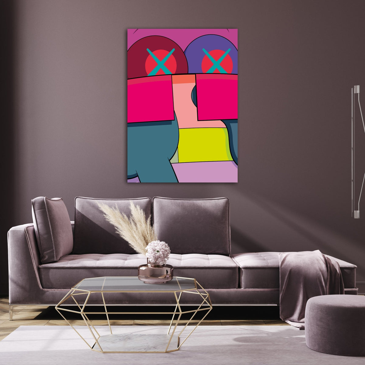 Tableau Kaws Coloré - The Art Avenue