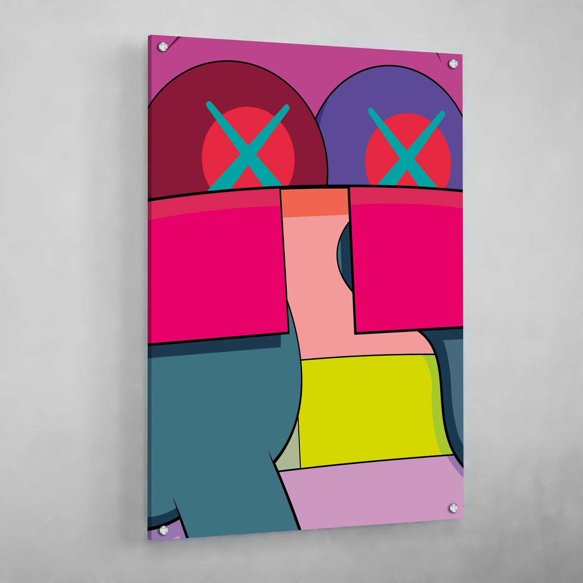 Tableau Kaws Coloré - The Art Avenue