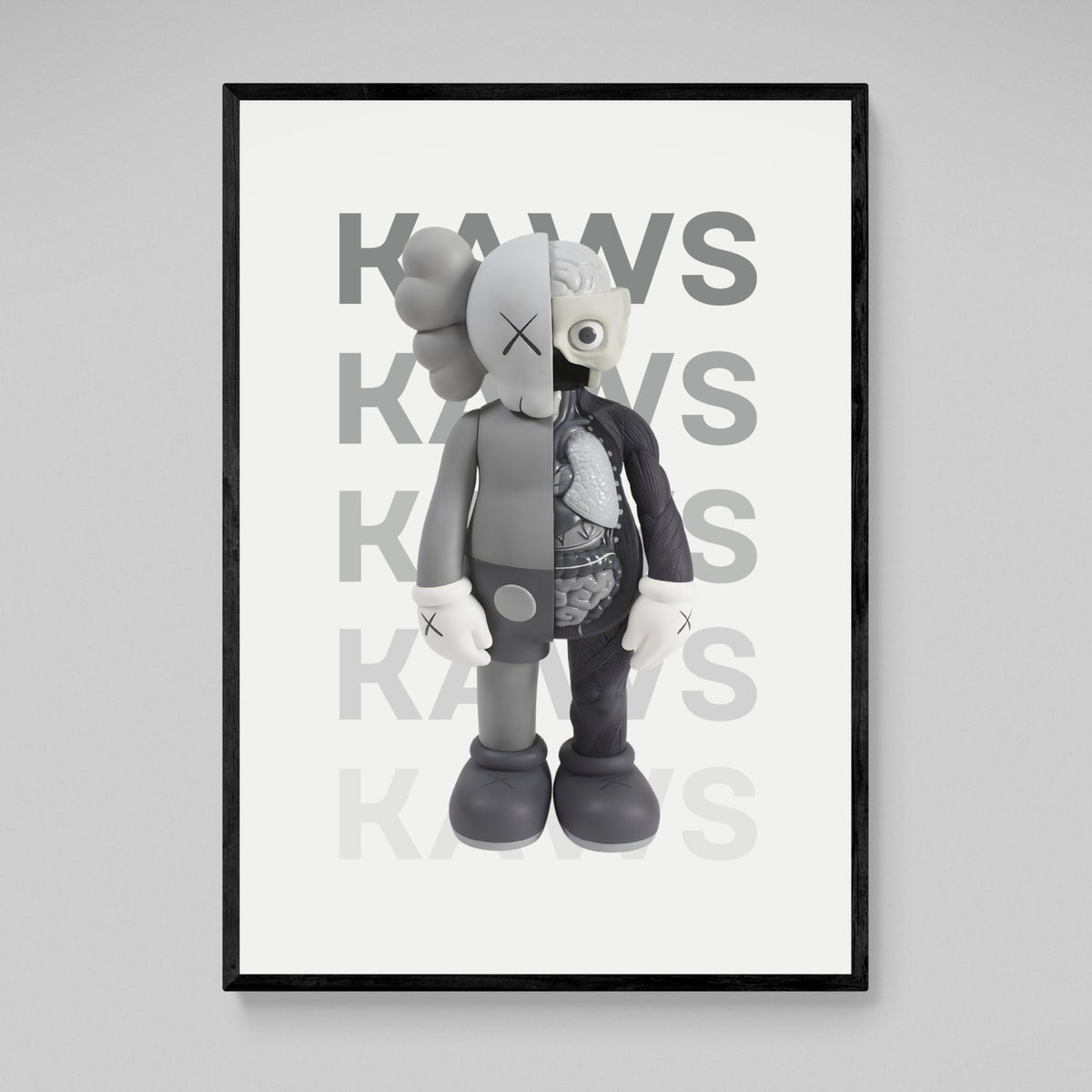 Tableau Kaws Companion Gris - The Art Avenue