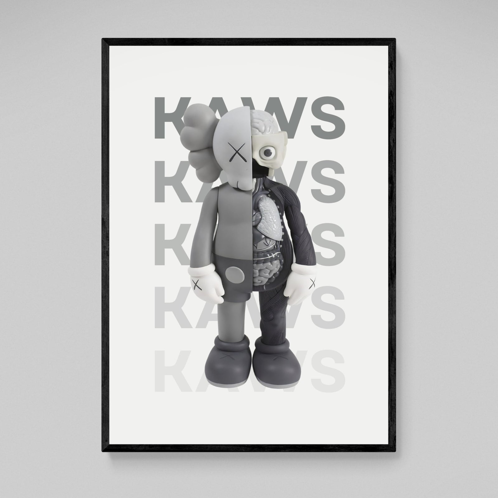 Tableau Kaws Companion Gris - The Art Avenue