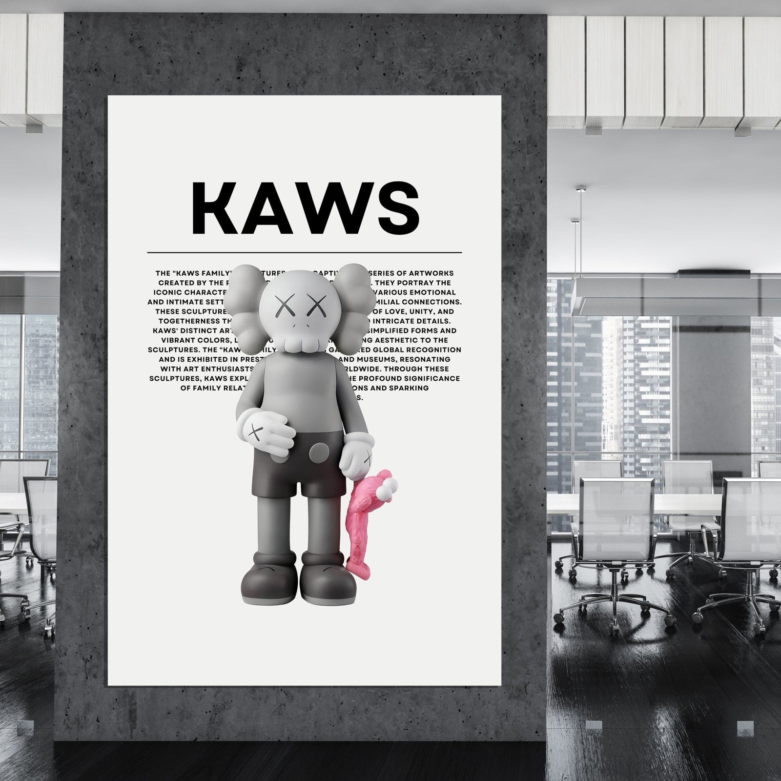 Tableau Kaws Companion Rose - The Art Avenue