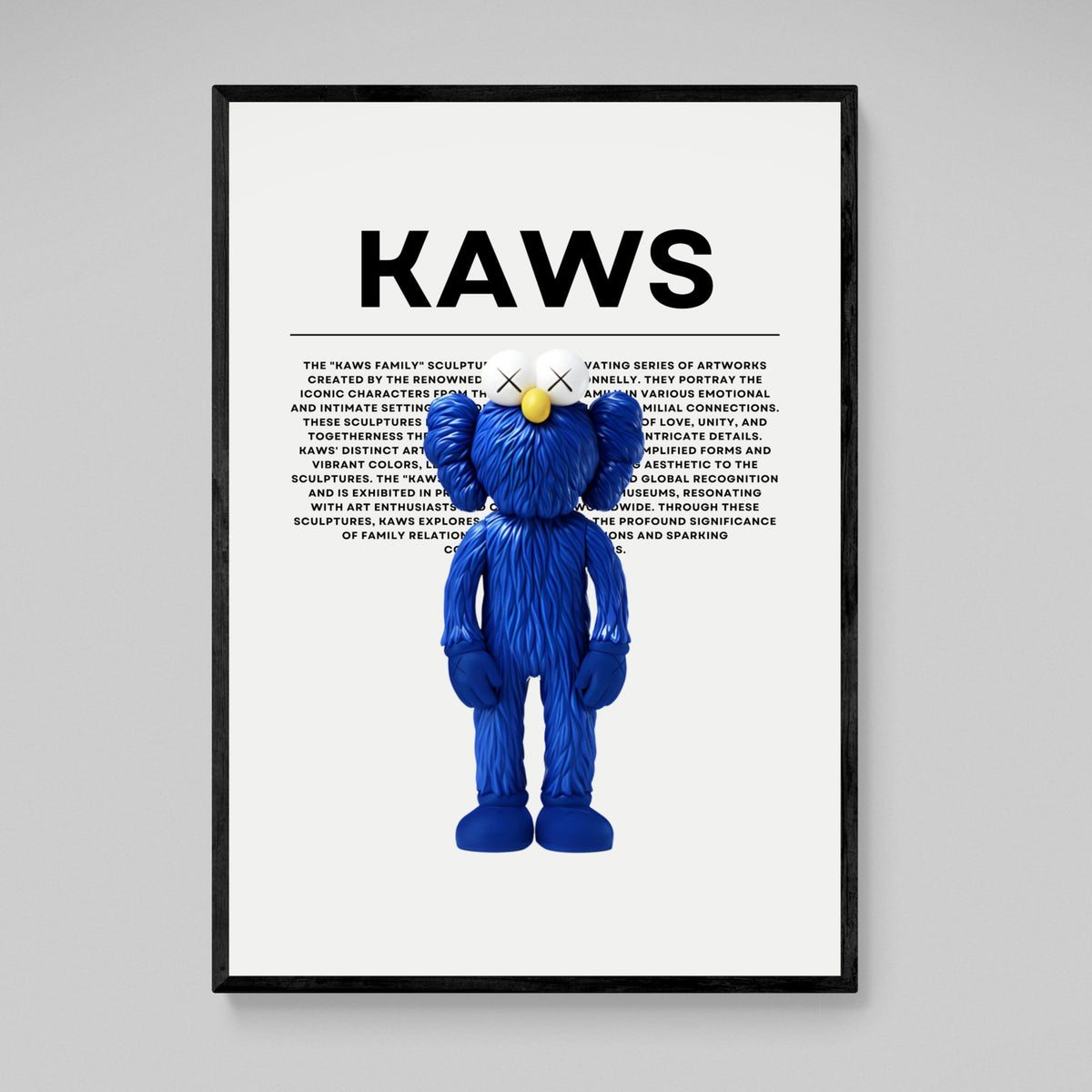 Tableau Kaws Figurine Bleu - The Art Avenue