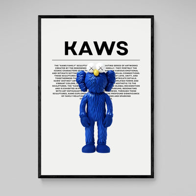 Tableau Kaws Figurine Bleu - The Art Avenue