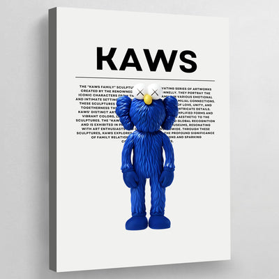 Tableau Kaws Figurine Bleu - The Art Avenue
