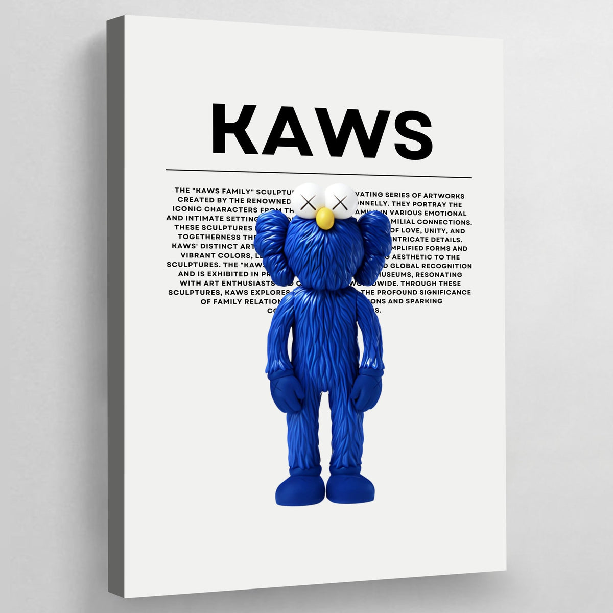 Tableau Kaws Figurine Bleu - The Art Avenue