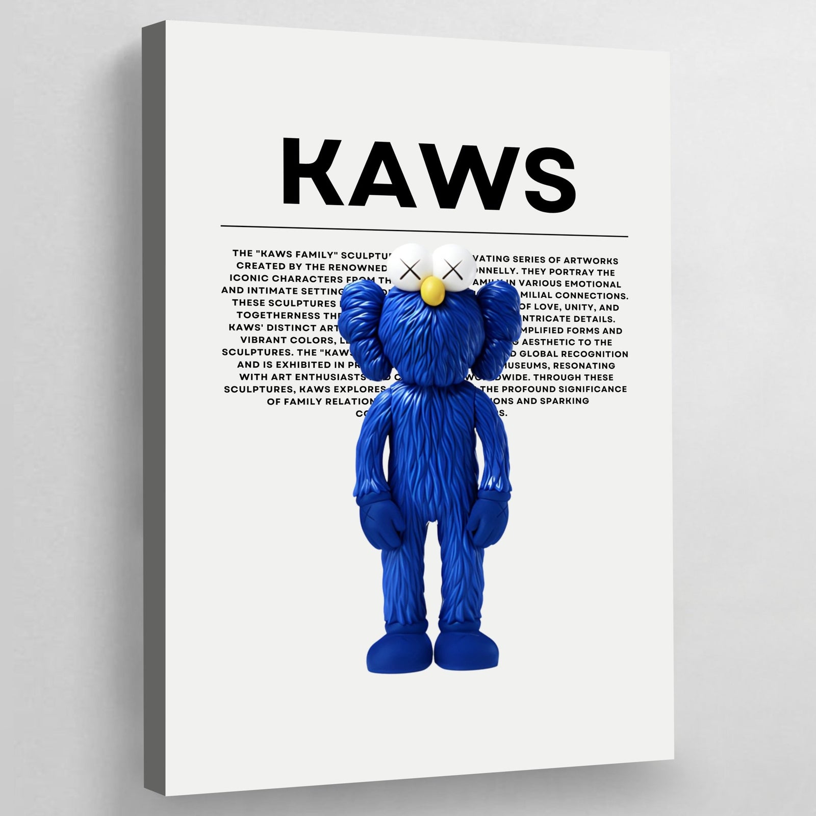 Tableau Kaws Figurine Bleu - The Art Avenue