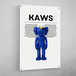 Tableau Kaws Figurine Bleu - The Art Avenue