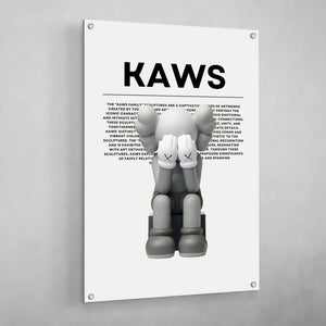 Tableau Kaws Figurine Gris - The Art Avenue