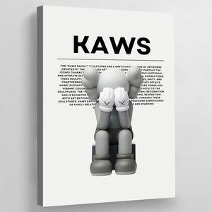 Tableau Kaws Figurine Gris - The Art Avenue