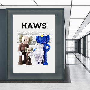 Tableau Kaws Figurines Bleu - The Art Avenue