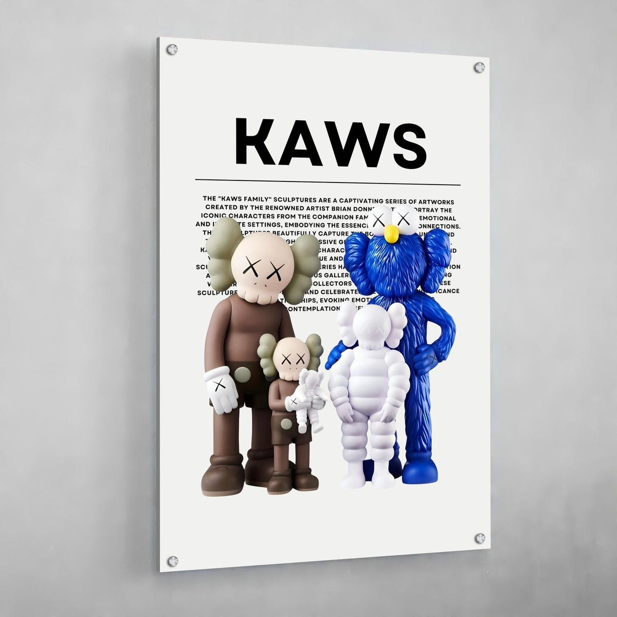 Tableau Kaws Figurines Bleu - The Art Avenue