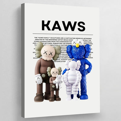 Tableau Kaws Figurines Bleu - The Art Avenue