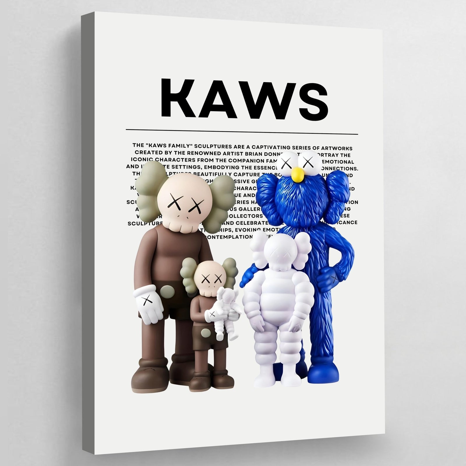Tableau Kaws Figurines Bleu - The Art Avenue