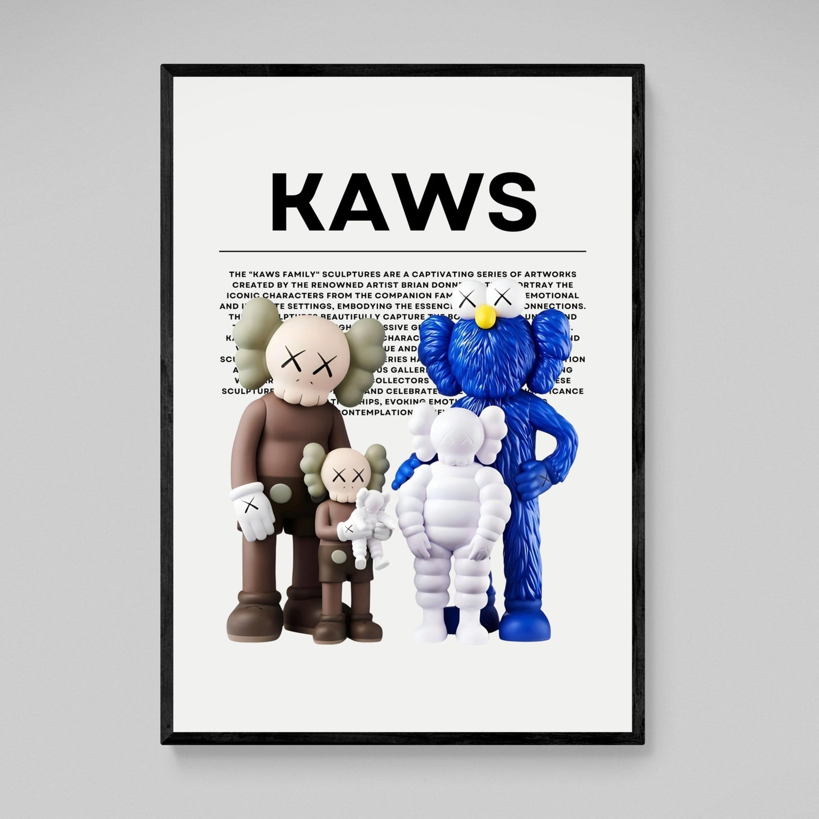 Tableau Kaws Figurines Bleu - The Art Avenue