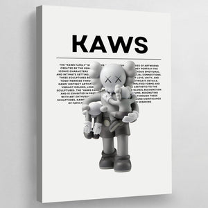 Tableau Kaws Figurines Gris - The Art Avenue