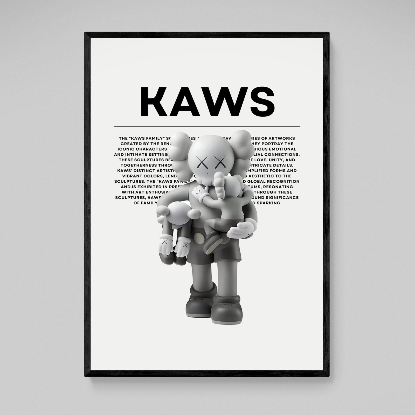 Tableau Kaws Figurines Gris - The Art Avenue