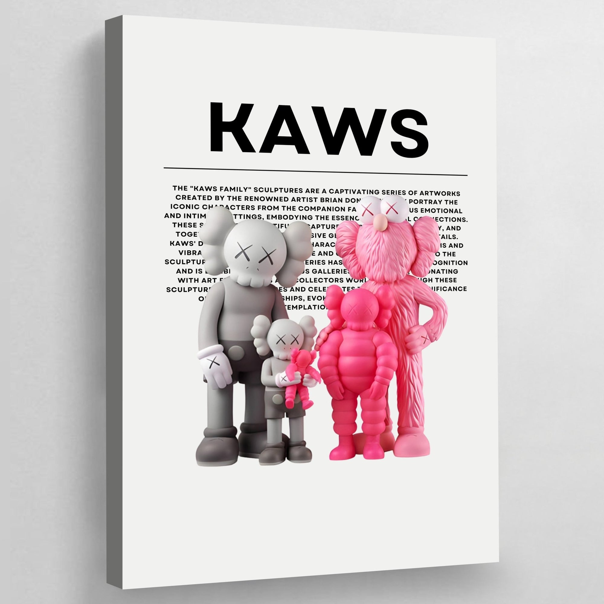 Tableau Kaws Figurines Rose - The Art Avenue