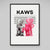 Tableau Kaws Figurines Rose - The Art Avenue