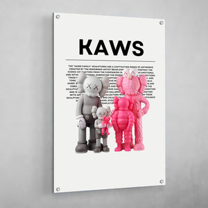 Tableau Kaws Figurines Rose - The Art Avenue