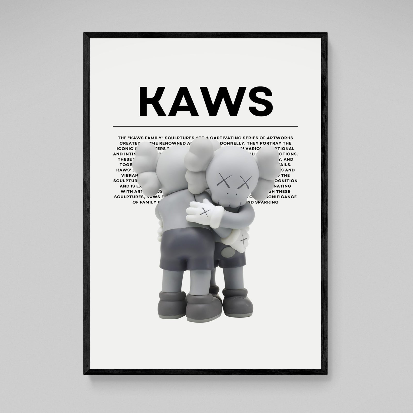 Tableau Kaws Gris Figurines - The Art Avenue