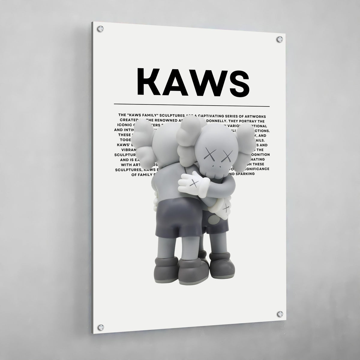 Tableau Kaws Gris Figurines - The Art Avenue