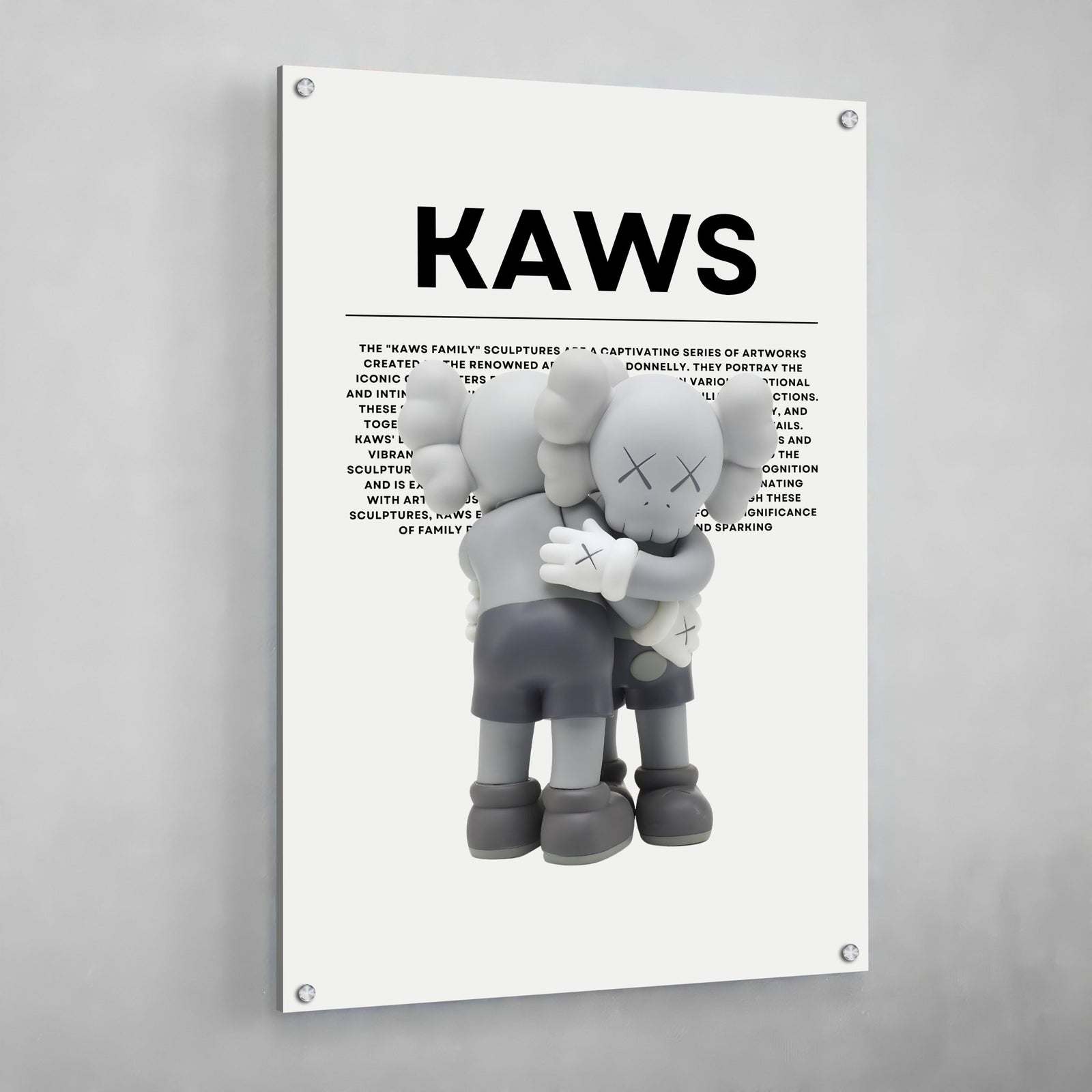 Tableau Kaws Gris Figurines - The Art Avenue