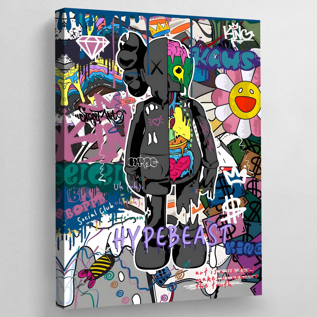 Tableau Kaws HypeBeast - The Art Avenue
