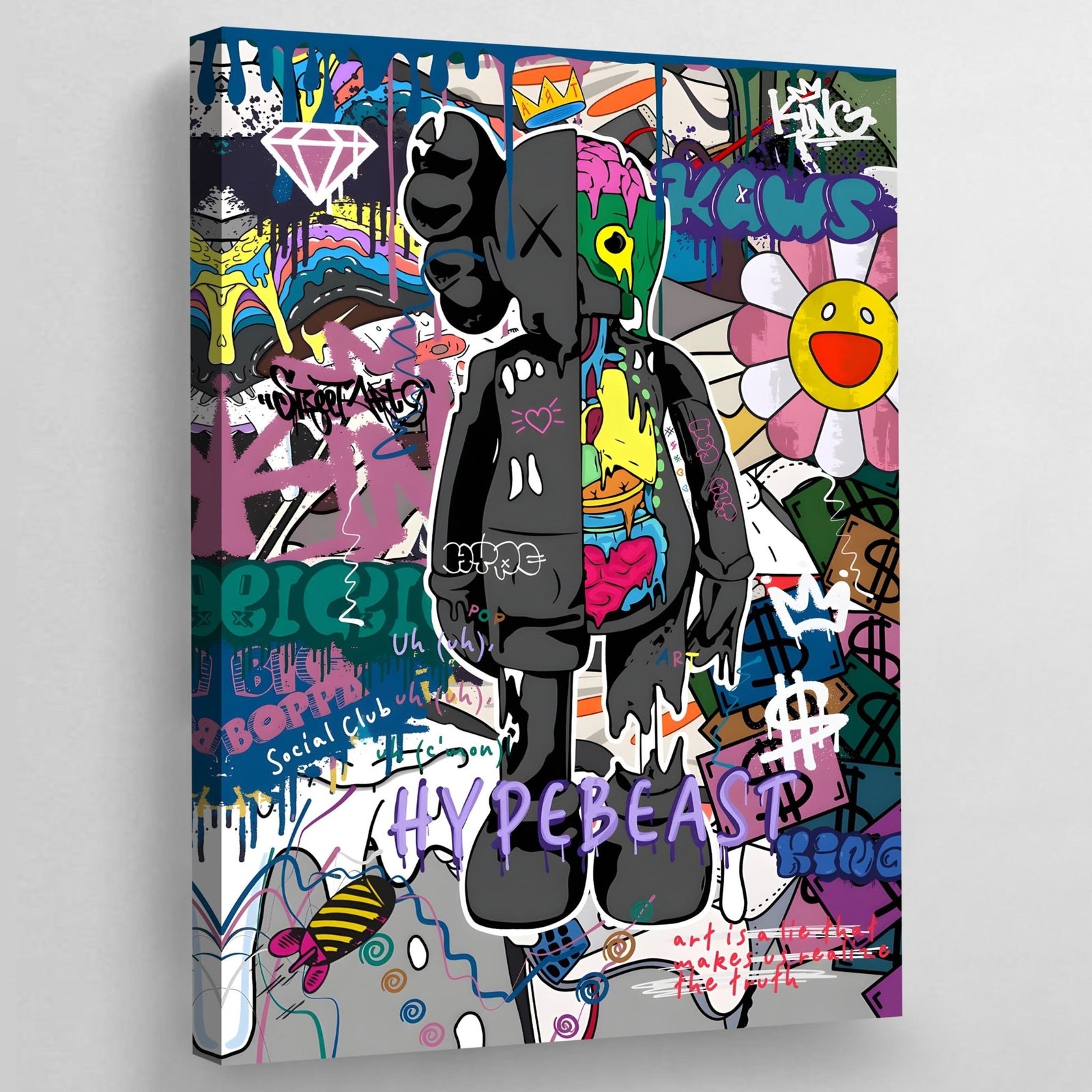 Tableau Kaws HypeBeast - The Art Avenue