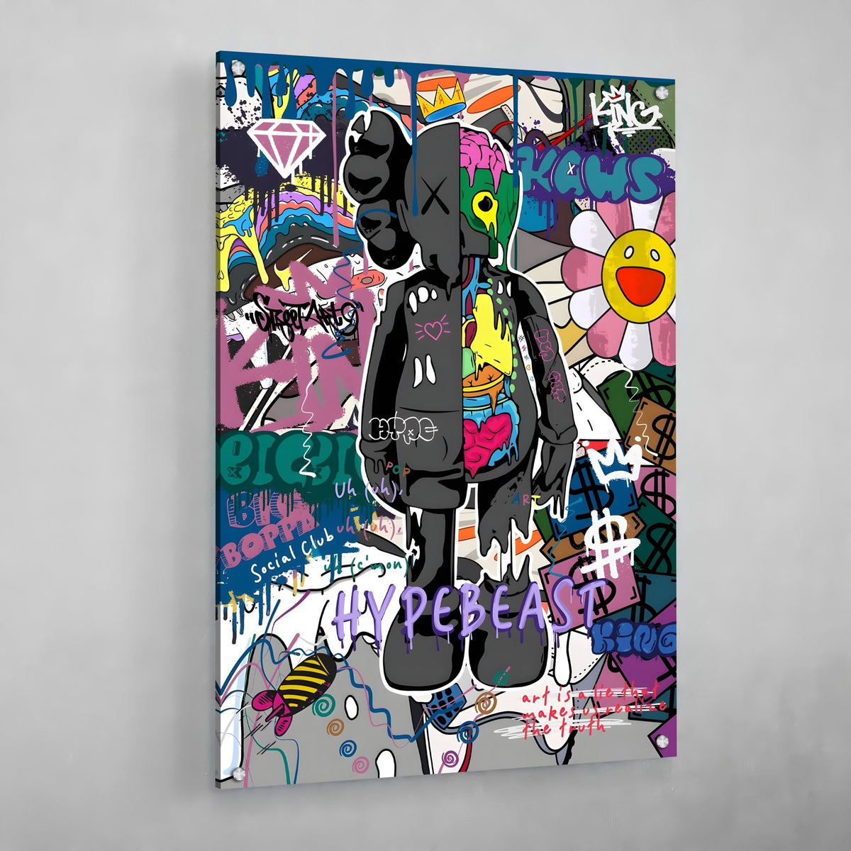 Tableau Kaws HypeBeast - The Art Avenue