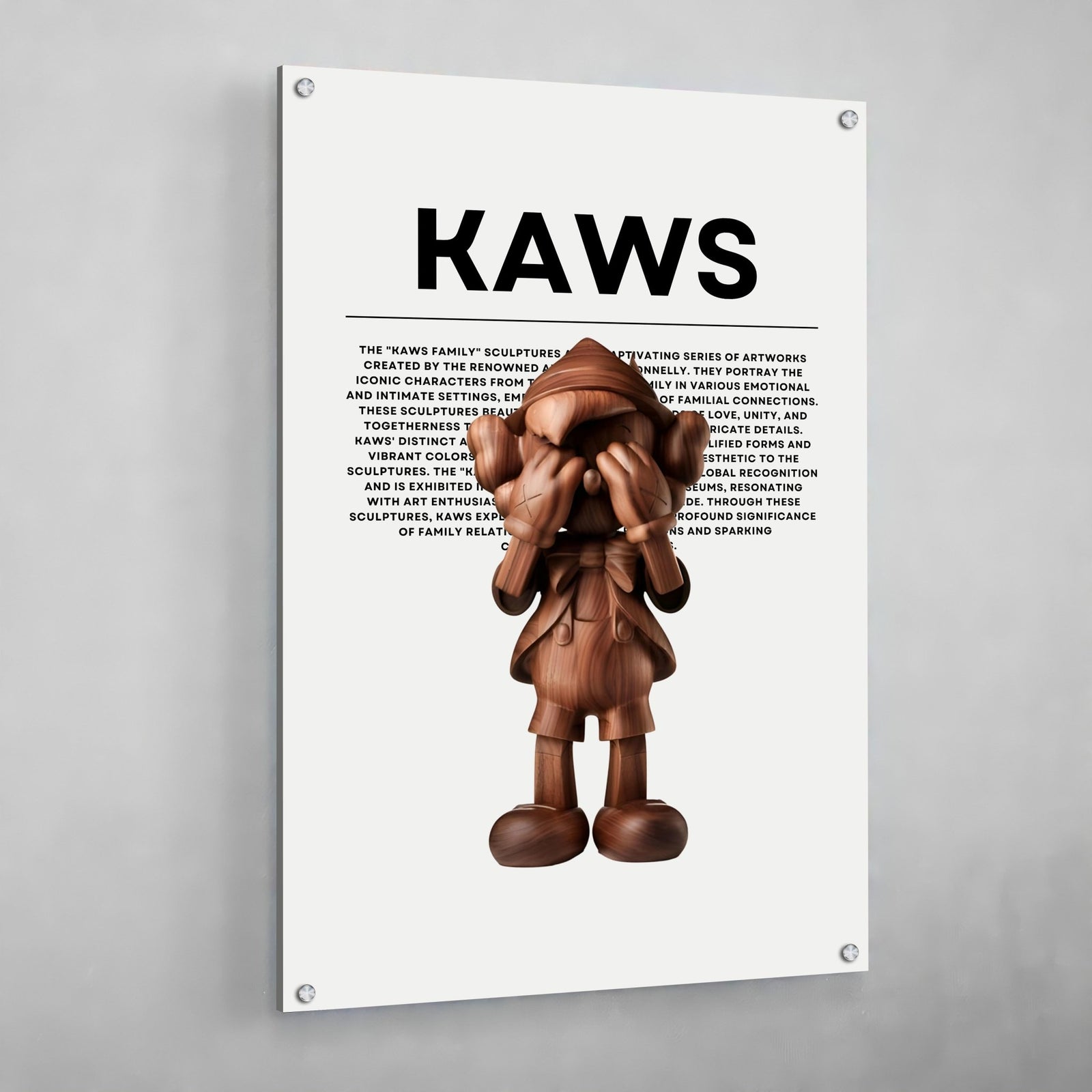 Tableau Kaws Pinocchio Bois - The Art Avenue