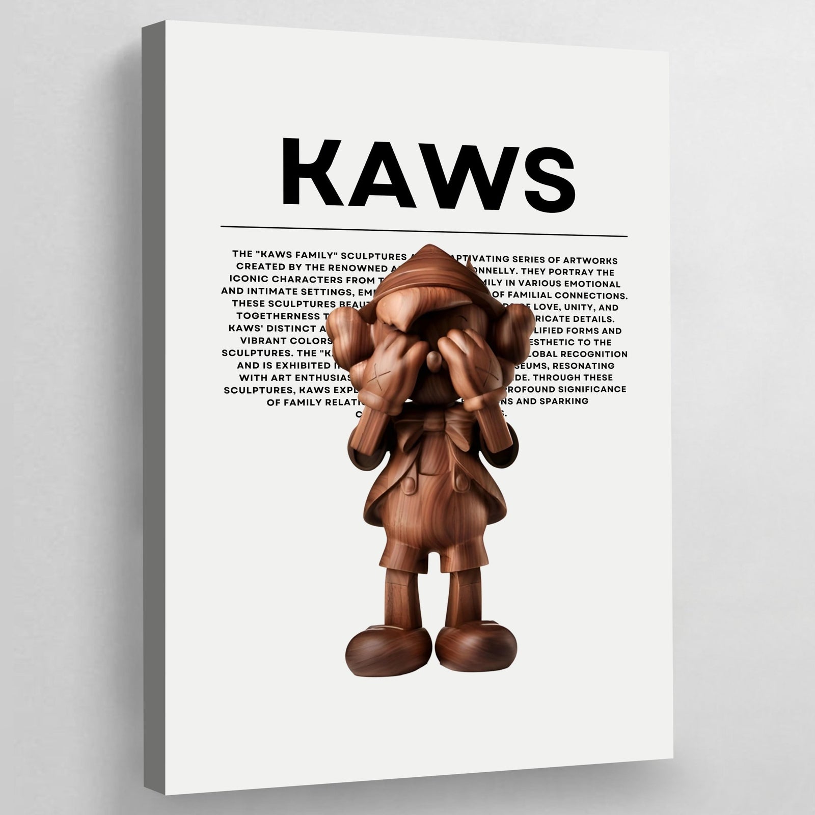 Tableau Kaws Pinocchio Bois - The Art Avenue
