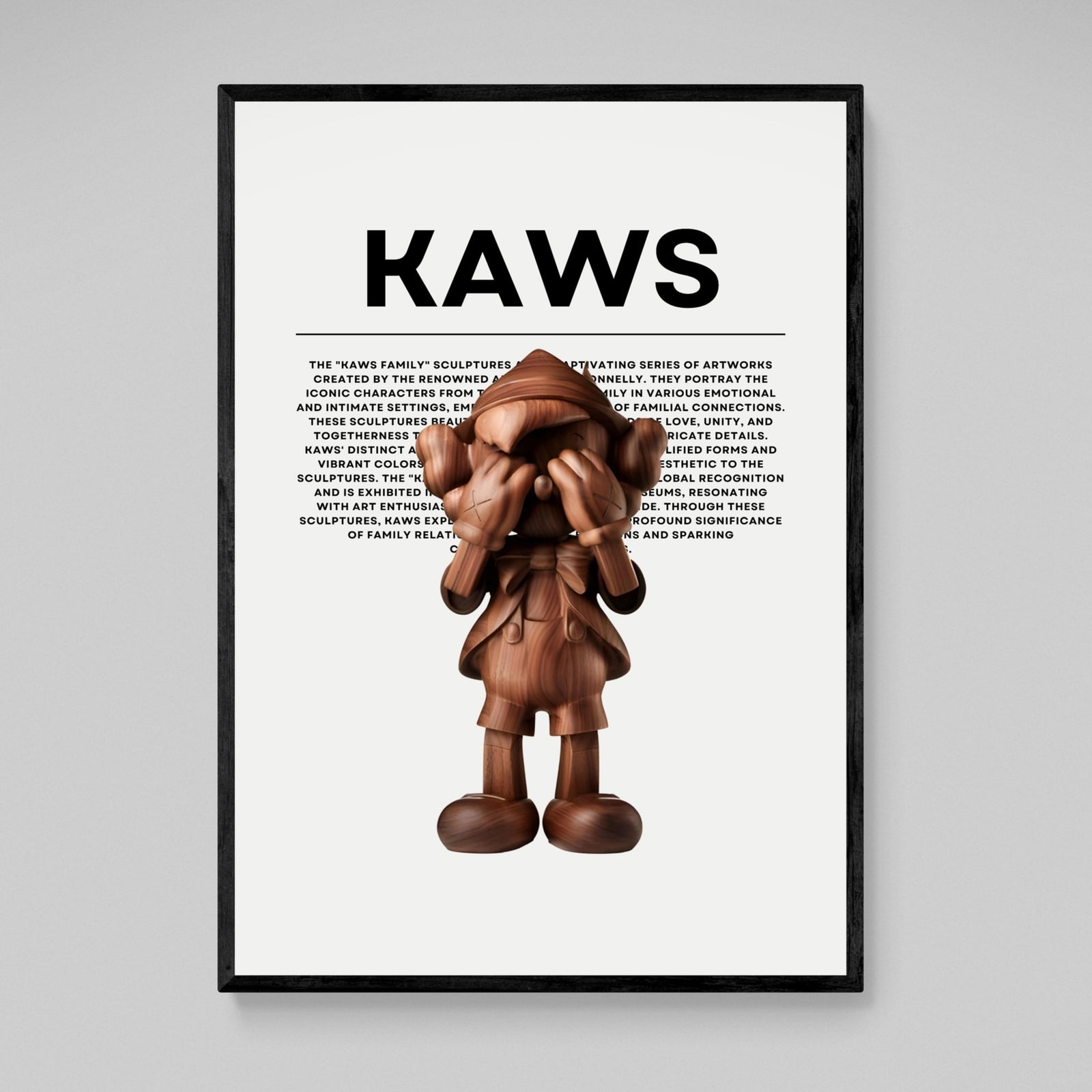 Tableau Kaws Pinocchio Bois - The Art Avenue