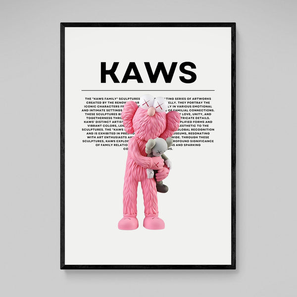 Figurines en vinyle KAWS Family gris/rose - FR