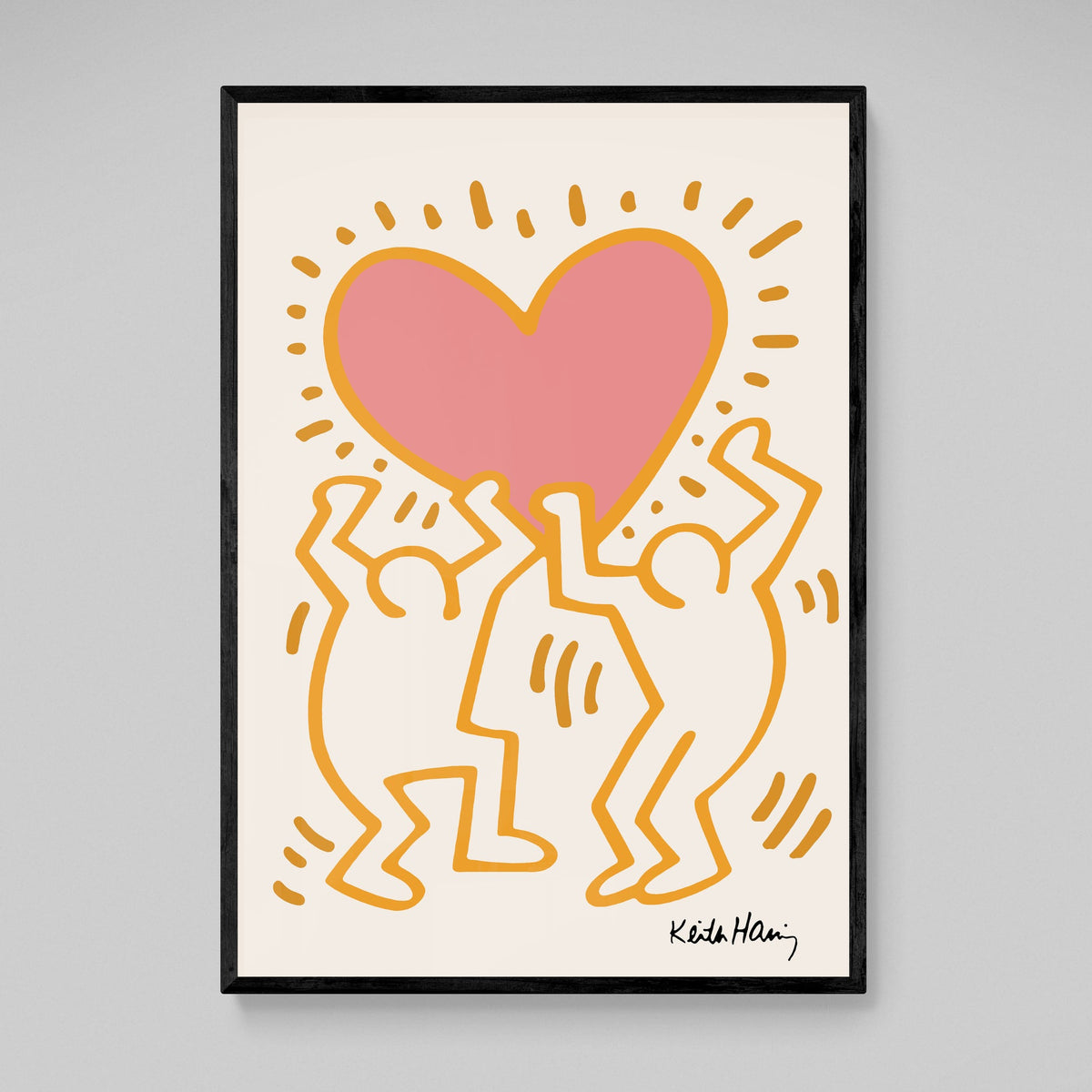 Tableau Keith Haring Coeur - The Art Avenue