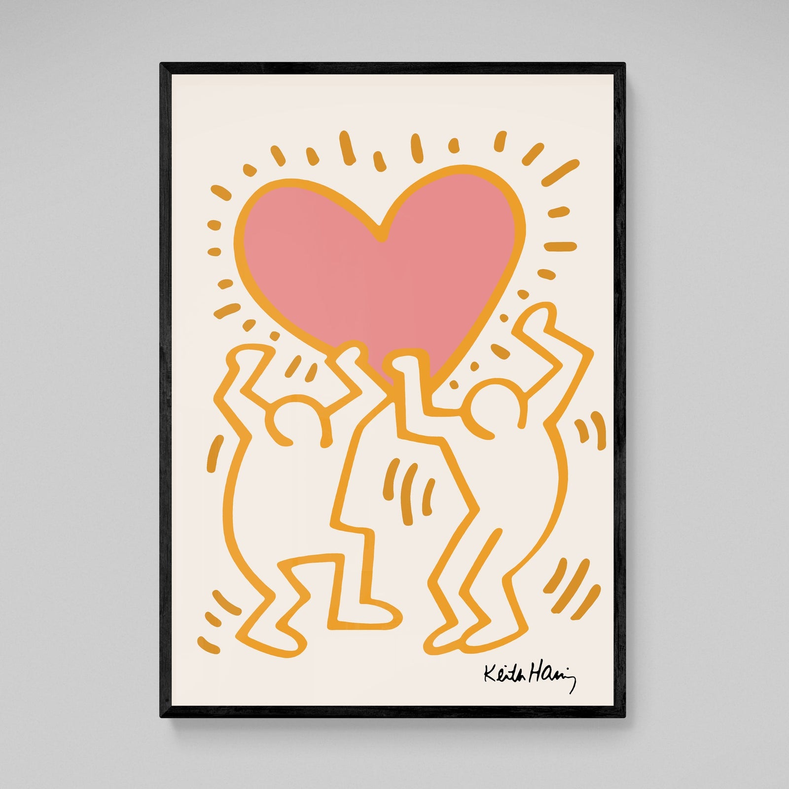 Tableau Keith Haring Coeur - The Art Avenue