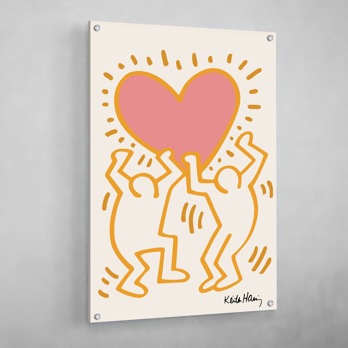 Tableau Keith Haring Coeur - The Art Avenue