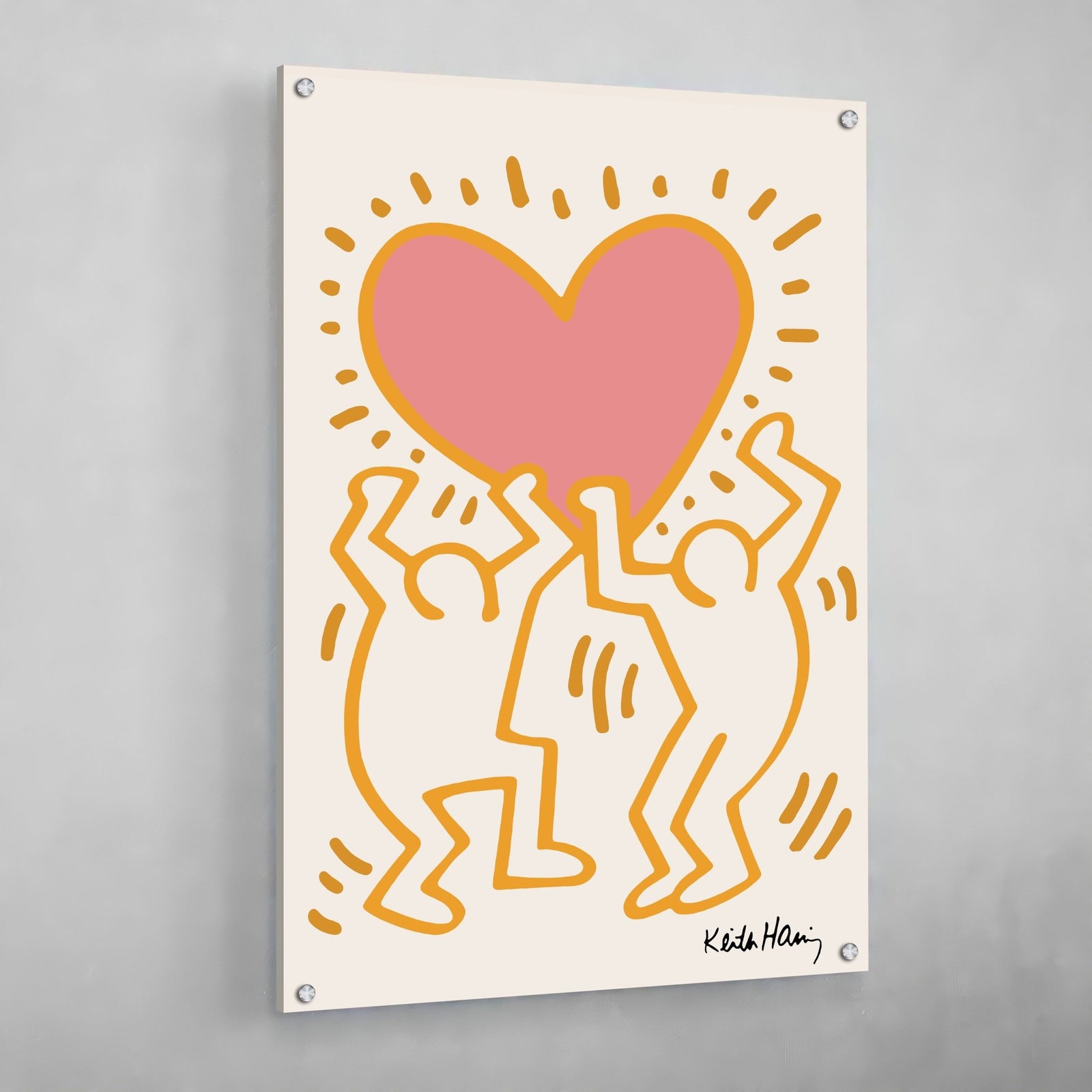 Tableau Keith Haring Coeur - The Art Avenue