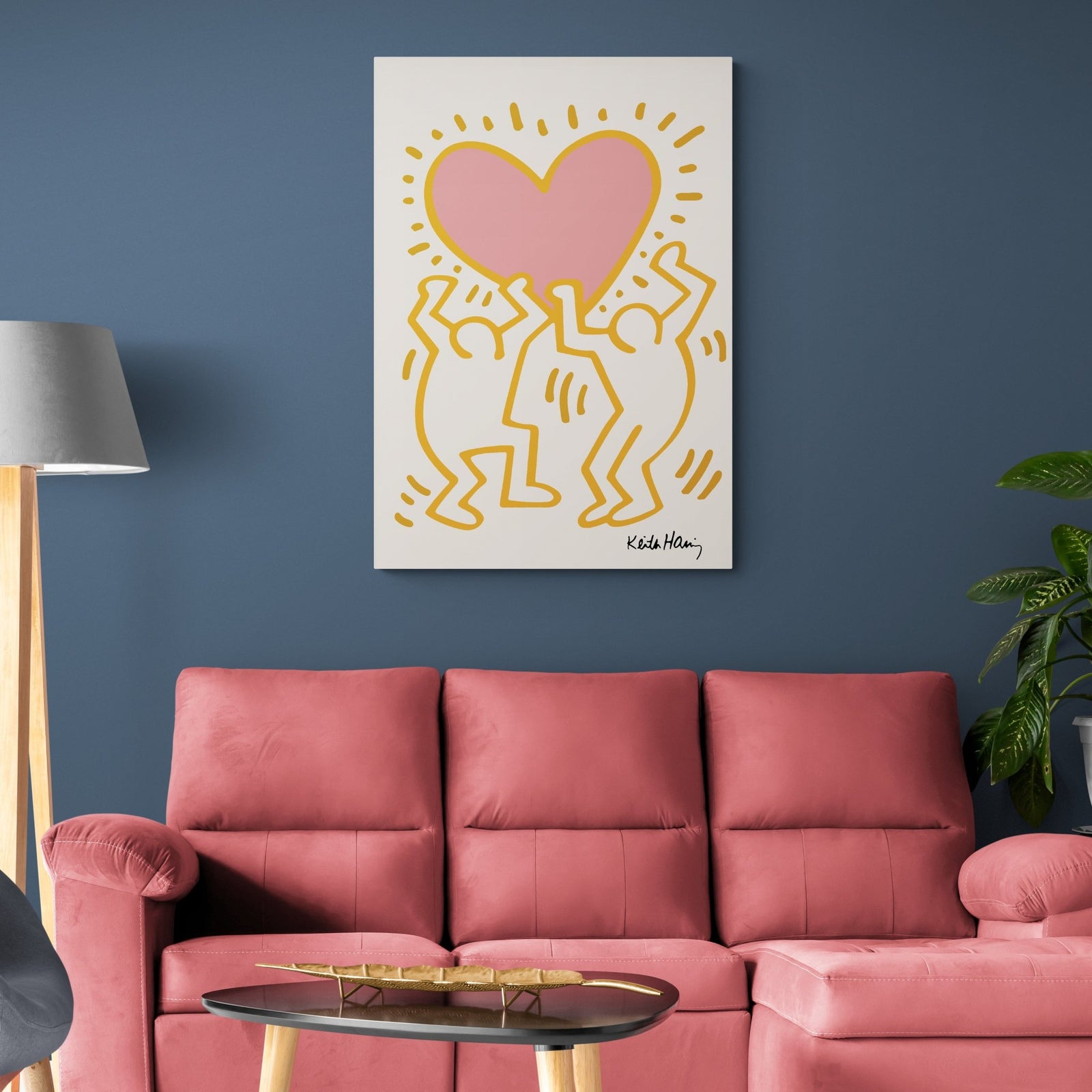 Tableau Keith Haring Coeur - The Art Avenue