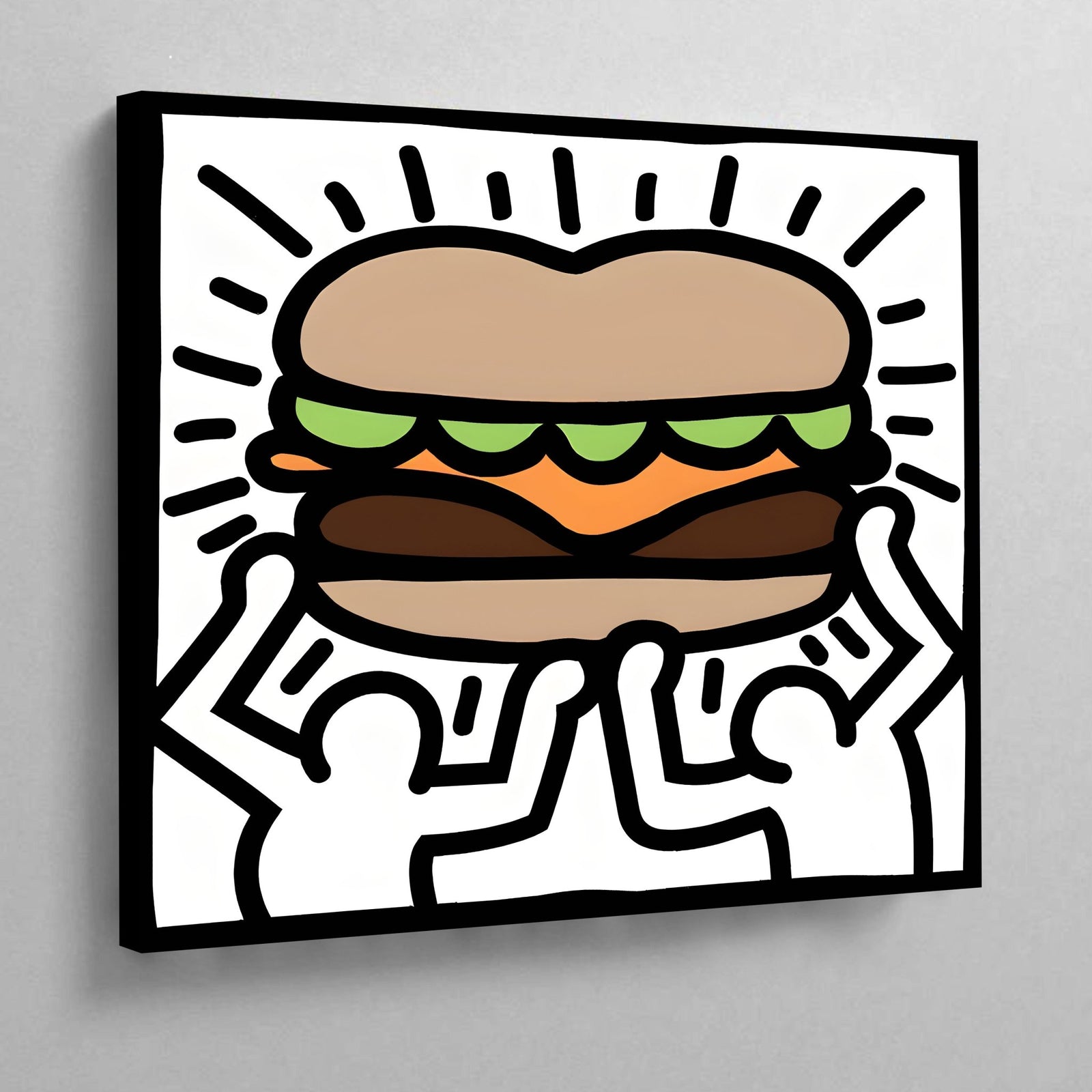 Tableau Keith Haring Burger - The Art Avenue