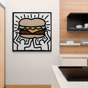 Tableau Keith Haring Burger - The Art Avenue