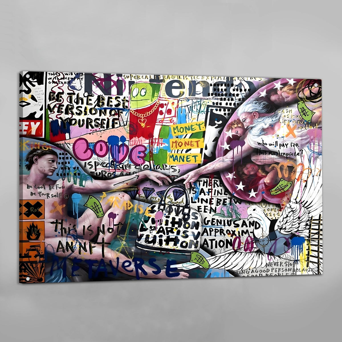 Tableau La Création d'Adam Street Art - The Art Avenue