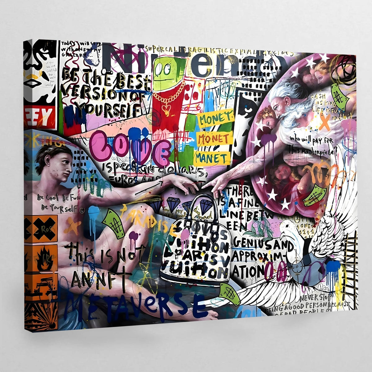 Tableau La Création d'Adam Street Art - The Art Avenue