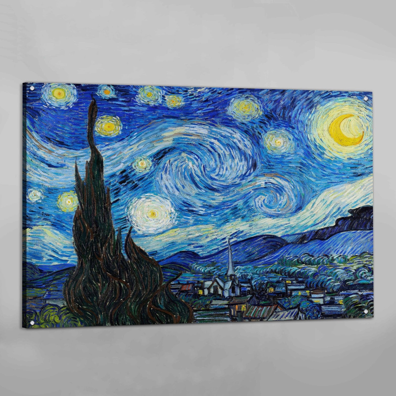 Solitaire porcelaine 'Vincent Van Gogh' (Nuit Étoilée) - hauteur 13 cm Solitaire porcelaine 'Vincent Van Gogh' (Nuit Étoilée) - hauteur 13 cm