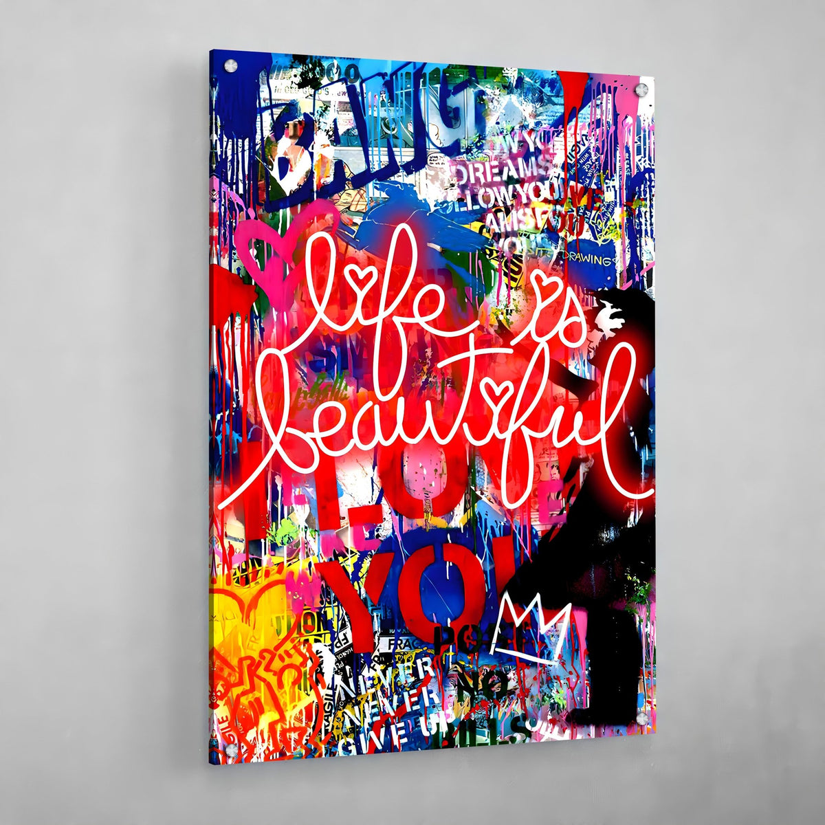 Tableau La Vie Est Belle Banksy - The Art Avenue