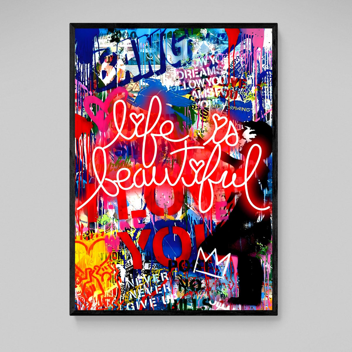 Tableau La Vie Est Belle Banksy - The Art Avenue