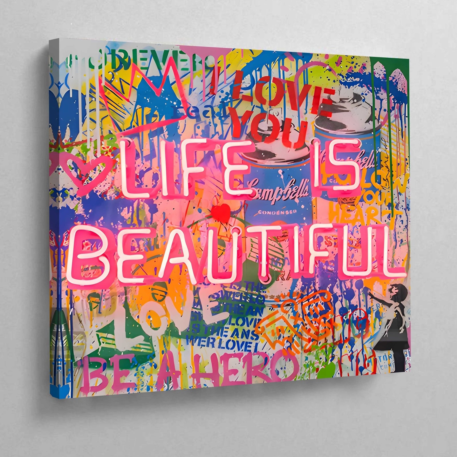 Tableau Life Is Beautiful Street Art - The Art Avenue