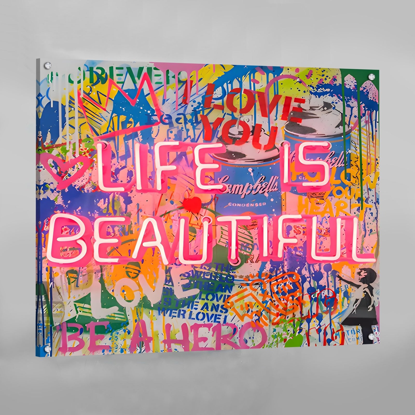 Tableau Life Is Beautiful Street Art - The Art Avenue