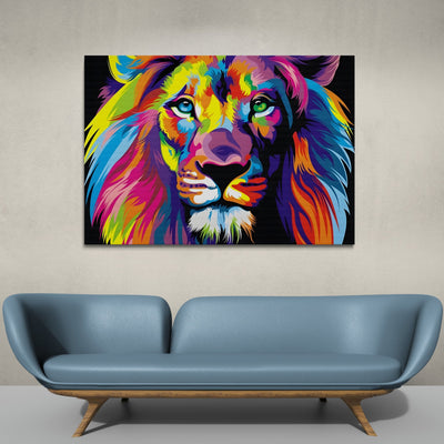 Tableau Lion Pop Art - The Art Avenue