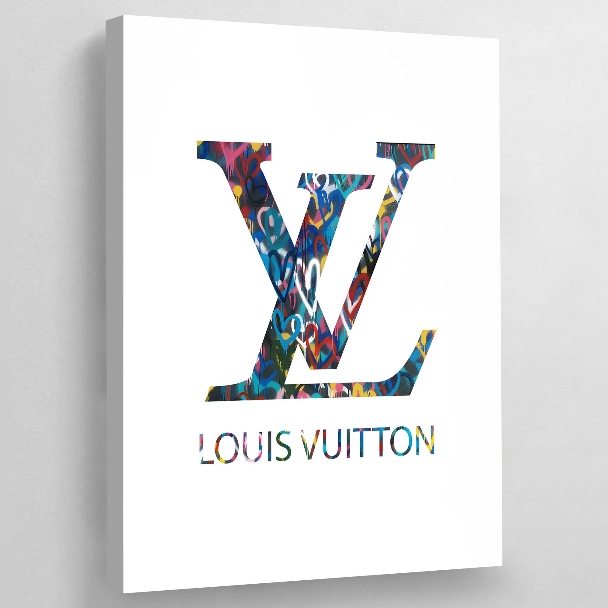 Tableau Louis Vuitton ❤️ lèvres rouges d'or impression sur toile lv3